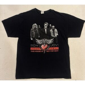 2017 Bon Jovi This House Is Not For Sale Tour T-Shirt Size XL Rock‎ Group Band